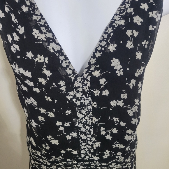Simply Vera Vera Wang Mix-Print Fit & Flare Dress - Black and White Size L - Picture 2 of 8